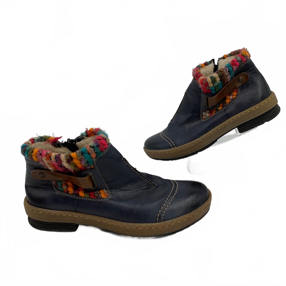 Rieker Blue Ankle Boots Bootie | Womens 40EU